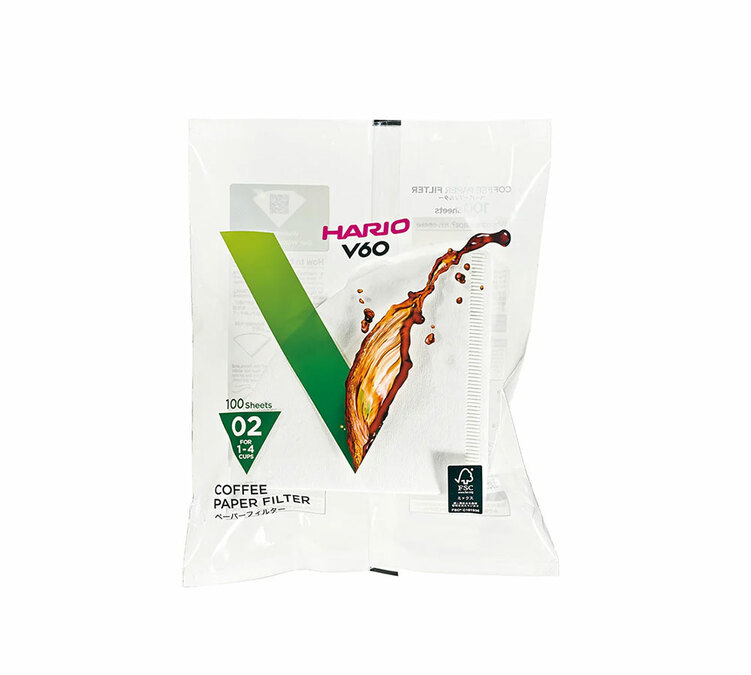 Koffiefilters - HARIO - Kegelvormig papier voor V60 dripper x100