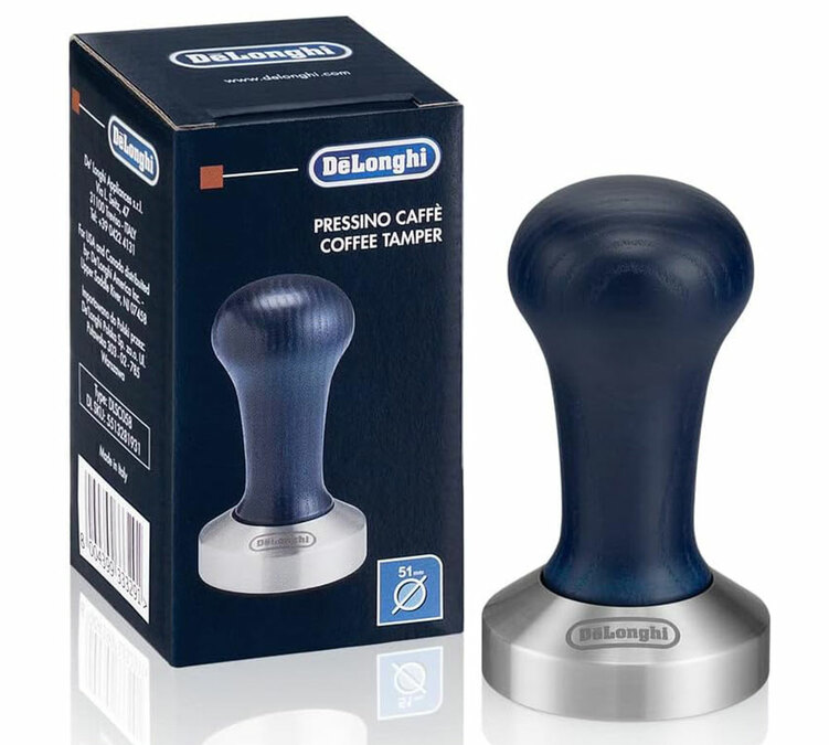 DeLonghi tamper za kafu od plavog drveta 51 mm