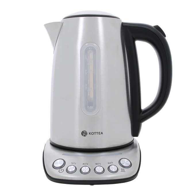 KOTTEA KT102 Wasserkocher mit einstellbarer Temperatur, Edelstahl, 1,7 L + Gratisgeschenk