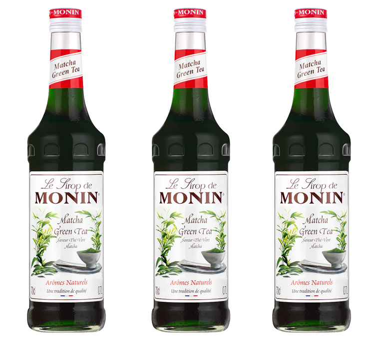 Set od 3 Monin Sirupa - Matcha Zeleni Čaj - 3 x 70cl