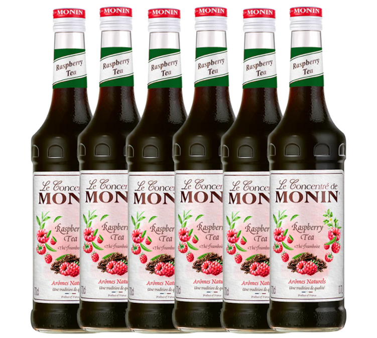 Confezione da 6 Sciroppi Monin - Tè al Lampone - 6 x 70cl