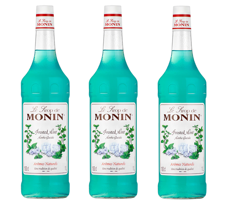 Lote de 3 Jarabes Monin para Profesionales - Menta Glacial - 3 x 1 L