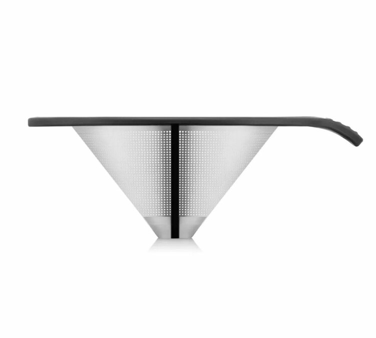 BODUM Pour Over permanent filter van roestvrij staal met handvat 0.5L