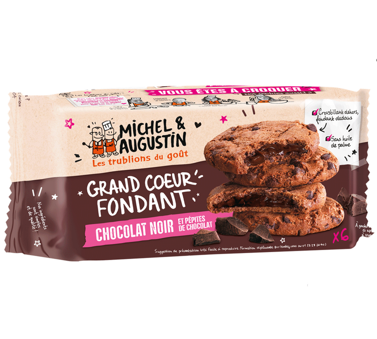 Grand Cœur Fondant šokoladiniai sausainiai - 6 vnt. - MICHEL & AUGUSTIN