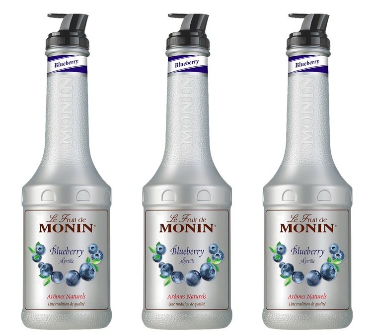 Set od 3 Monin voćna pirea - Borovnica - 3 x 1L