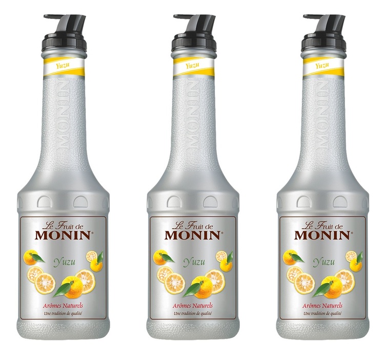 Set od 3 Monin voćna pirea - Yuzu - 3 x 1L