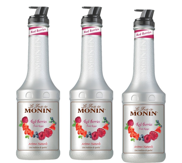 Set od 3 Monin voćna pirea - Crveno voće - 3 x 1L