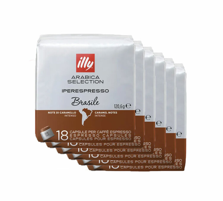 216 Kapsulės Iperespresso Arabica Selection Brazilija - Illy