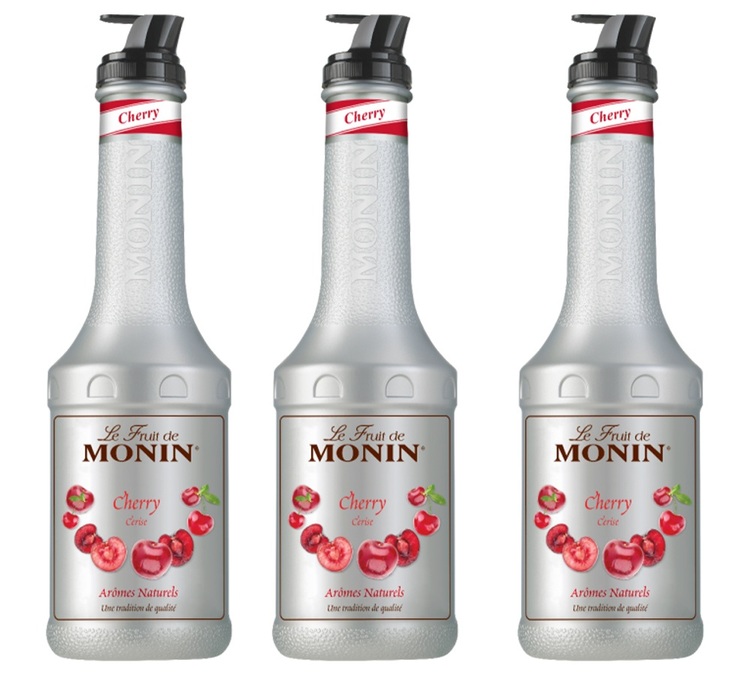 3 csomag Monin Gyümölcspüré - Cseresznye - 3 x 1L