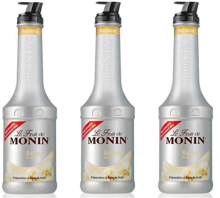 Paket od 3 Monin Voćni Pire - Banana - 3 x 1L