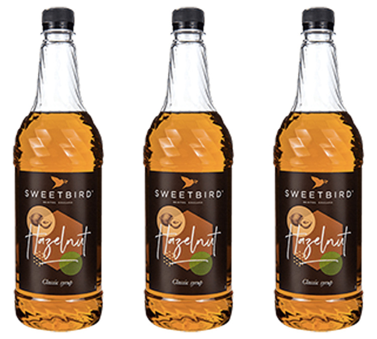 Set od 3 profesionalna sirupa - Lešnik - 3 x 1L SWEETBIRD