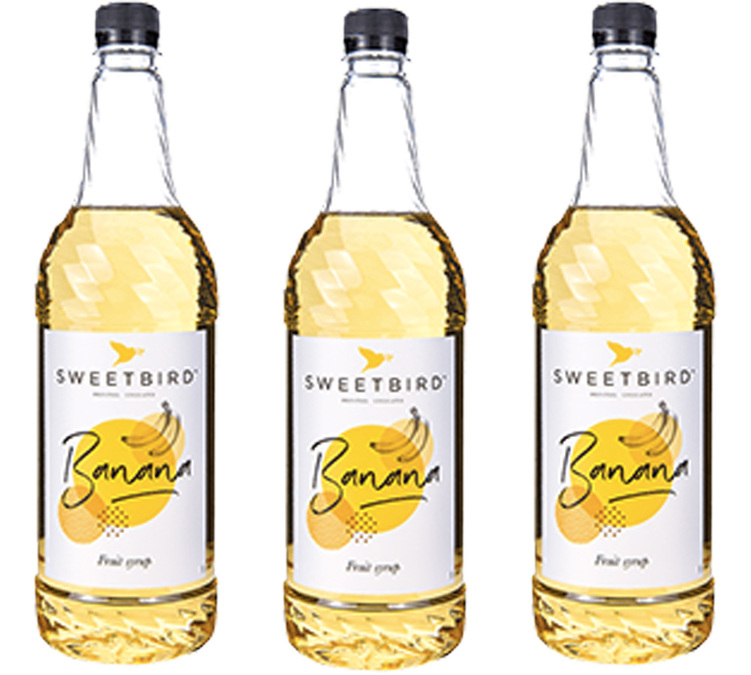 Set od 3 profesionalna sirupa Banana 3 x 1L SWEETBIRD