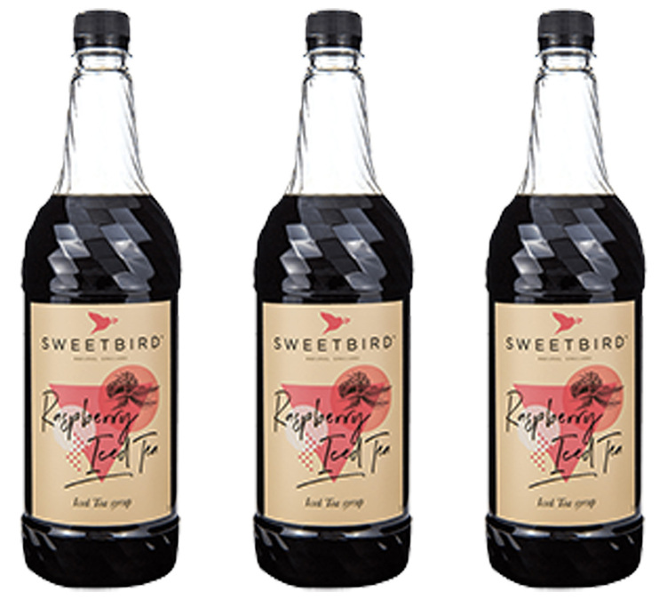 3 db Professzionális Szirup Málnás Jeges Tea - 3 x 1L - SWEETBIRD