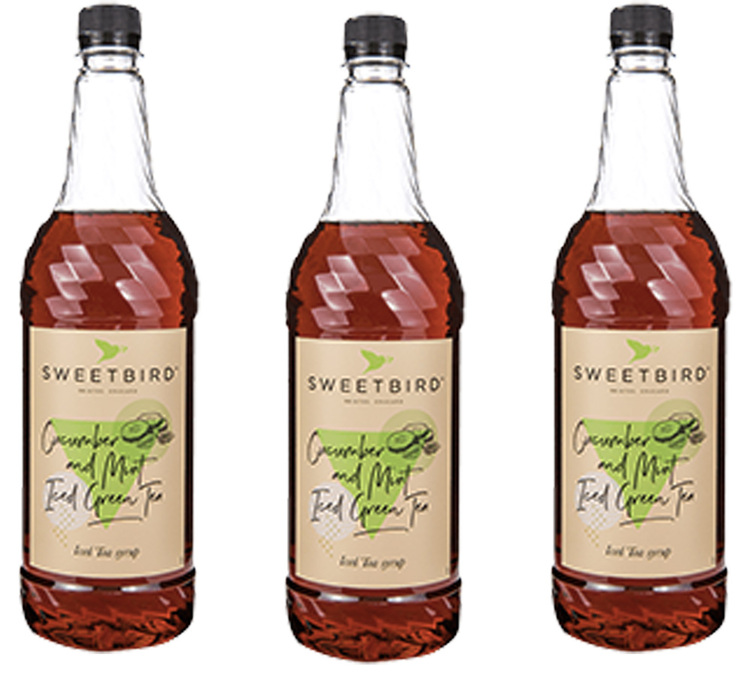Paket med 3 Professionella Siroper Gurka och Mynta Iste 3 x 1L - SWEETBIRD