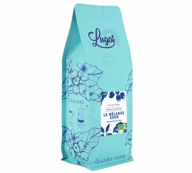 1 kg Caffè in grani bio per professionisti - La Miscela Eden - LUGAT