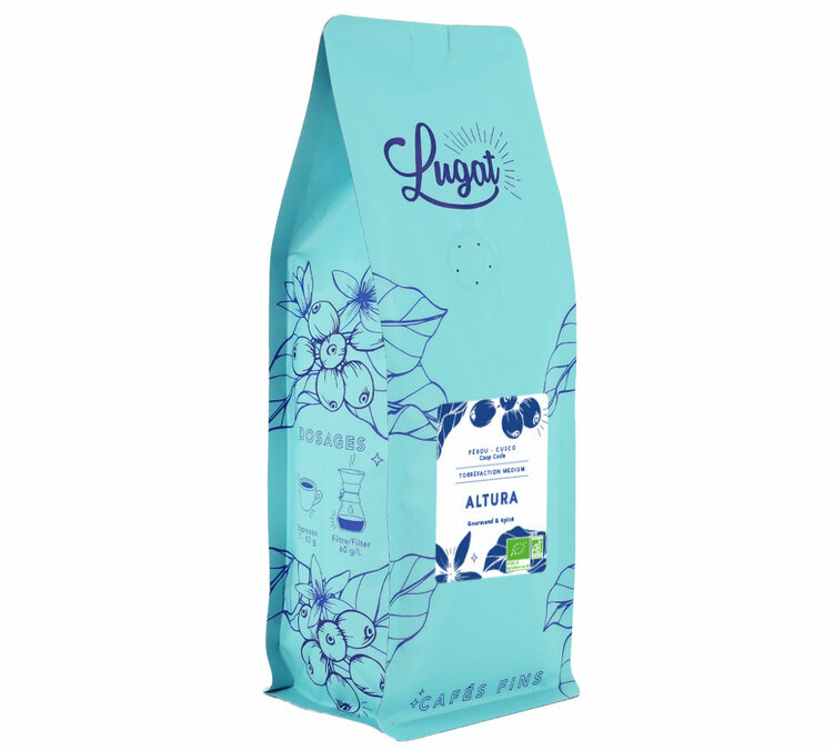 1 kg Βιολογικός καφές σε κόκκους για επαγγελματίες Altura - Lugat