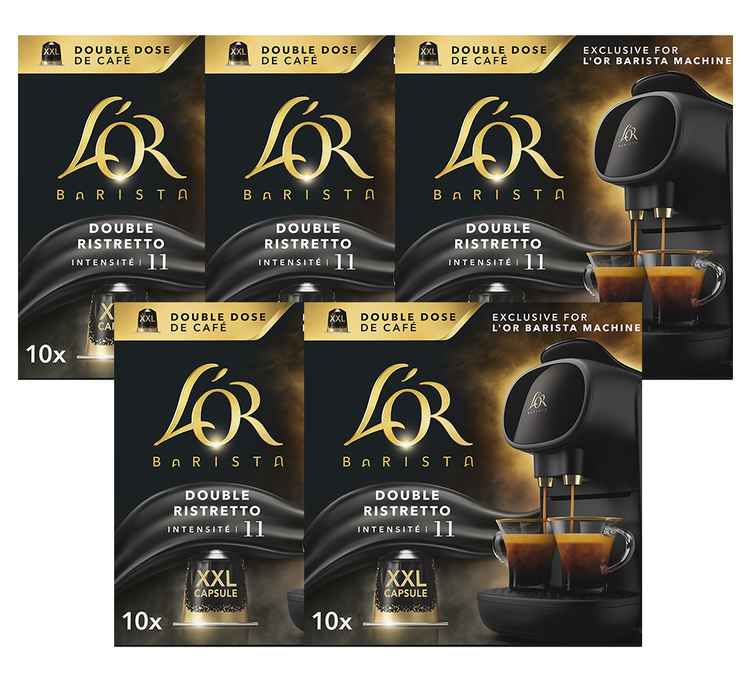 50 kapslar, XXL, dubbel ristretto – styrka 11 – L’Or Barista