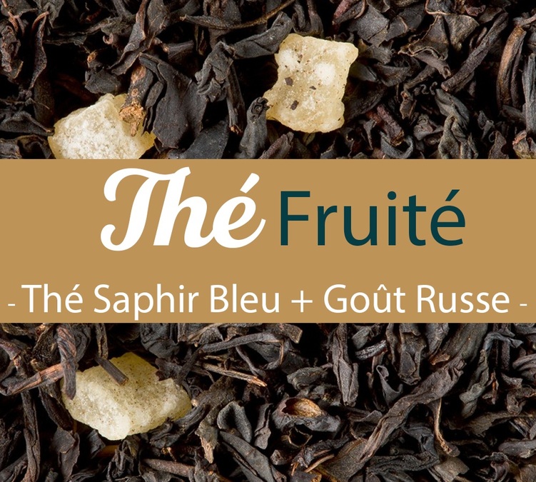 Zwarte thee Saffierblauw en Russische smaak – biologisch – losse thee, 200 g – COMPTOIR FRANÇAIS DU THÉ