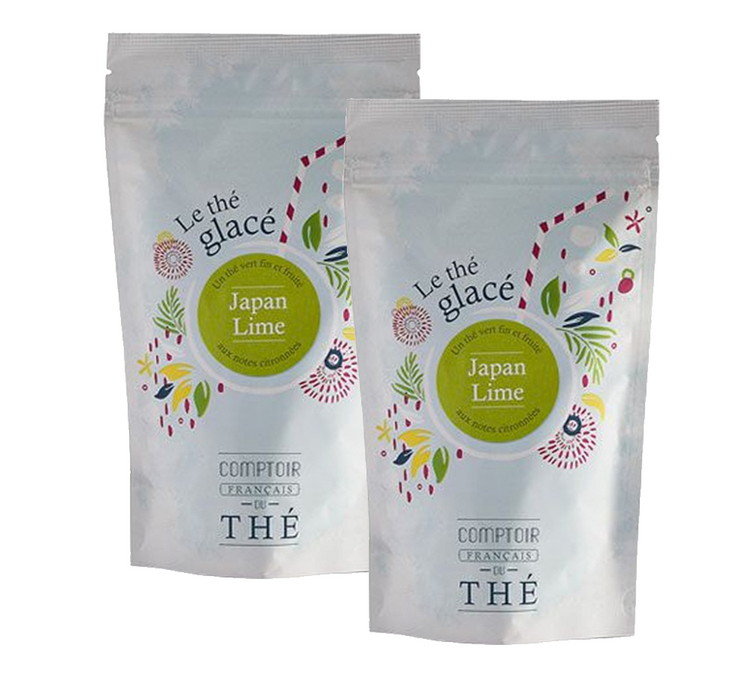Lot 2 Thés Glacés Citron Japan Lime - 20 sachets - COMPTOIR FRANÇAIS DU THÉ