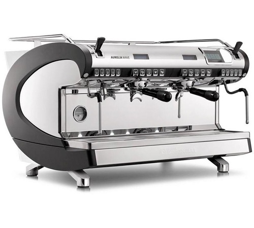 Máquina de café expresso profissional Nuova Simonelli Aurelia Wave T3, 2 grupos – Preta.