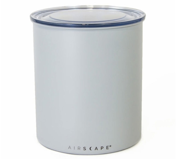 Pilka, matinė metalinė talpykla su dangčiu, 1 kg – „Airscape“