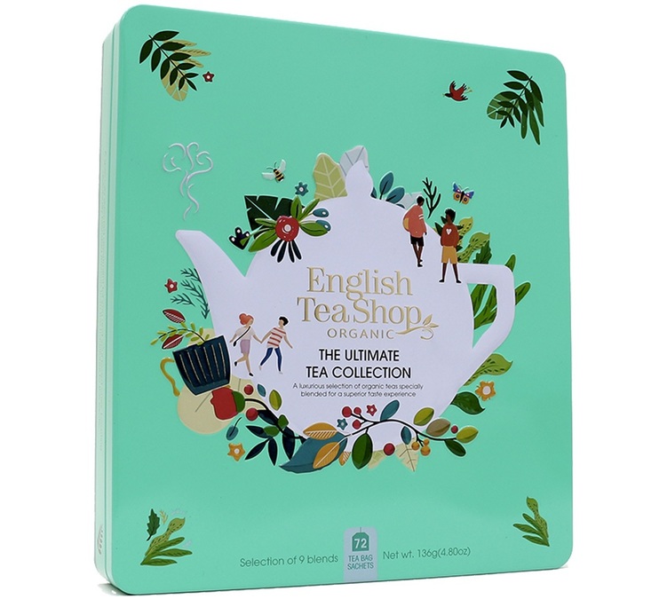 Комплет „Врхунска колекција чајева“ – 72 кесице, метална кутија – „English Tea Shop“