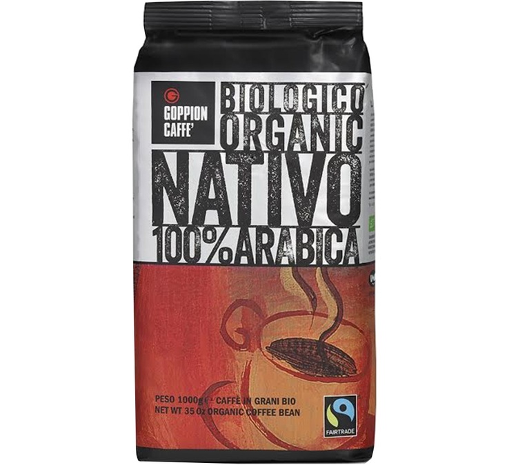 1 kg – Café em grão – Variedade Nativa 100% Arábica Biológica – Certificado de Comércio Justo – GOPPION CAFFÈ
