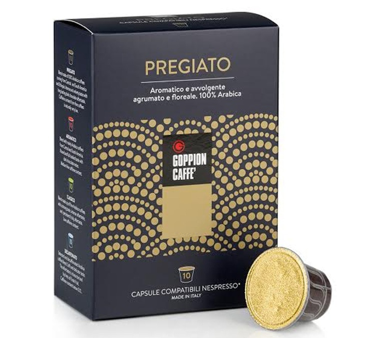 10 kapsula, kompatibilne s Nespresso* Original, okus Pregiato - GOPPION