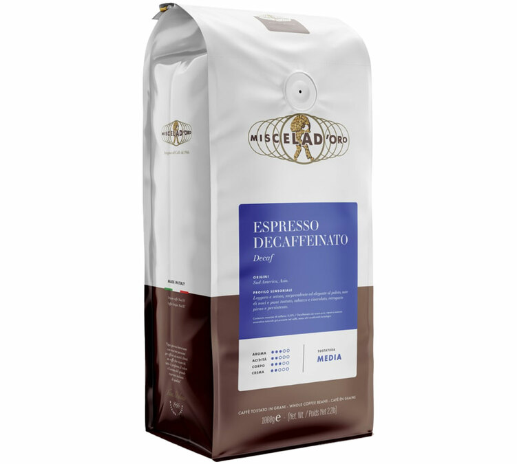 1 kg - Café em grão - Espresso Descafeinado - MISCELA D'ORO