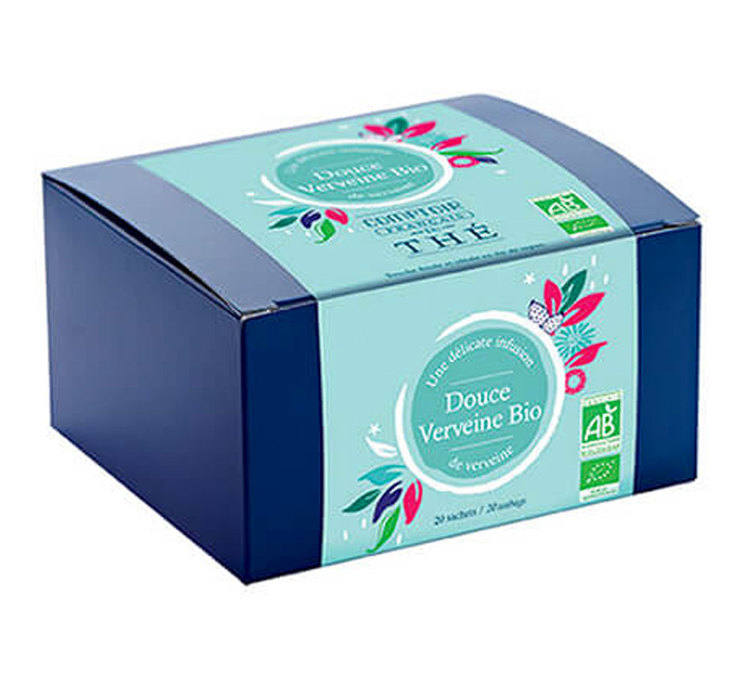 Delikatna herbatka ziołowa o smaku werbeny – produkt ekologiczny – 20 torebek – COMPTOIR FRANÇAIS DU THÉ.