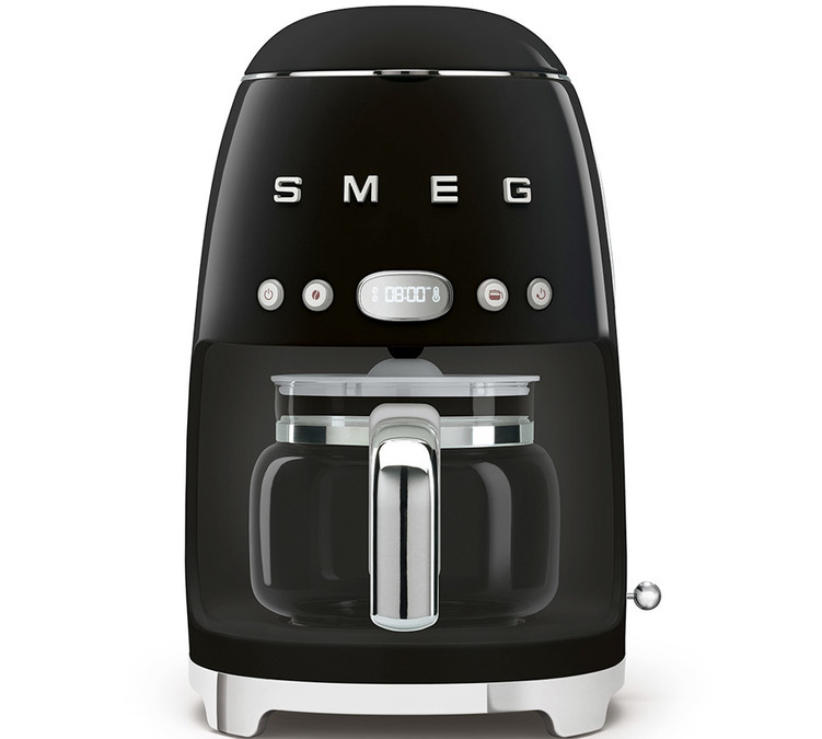 Macchina da caffè filtro programmabile SMEG, colore nero, modello DCF02BLEU + omaggio