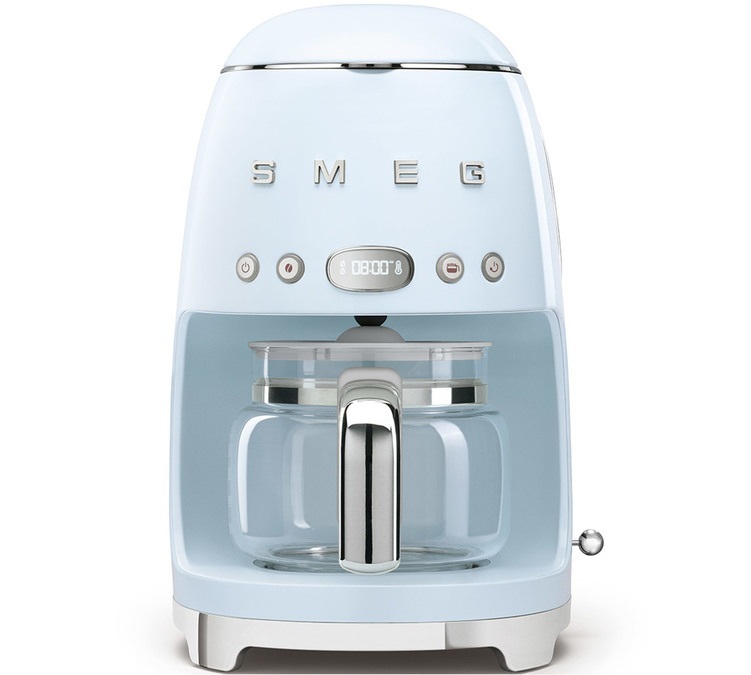 Macchina da caffè filtro programmabile SMEG – blu azzurro DCF02PBEU + omaggio