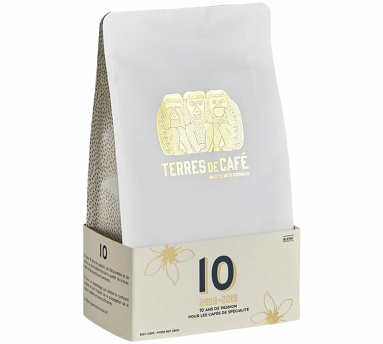 250 g - zrna kave - mješavina 10 - TERRES DE CAFÉ