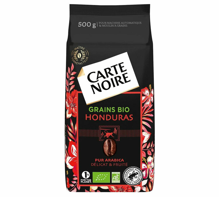 500 g – skrudintos kavos pupelės – „Honduras Bio“ – „CARTE NOIRE“