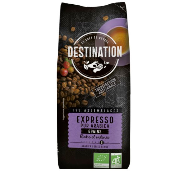 500 g – malintos kavos pupelės – gryna „Arabica“ kava, auginama ekologiškai – „DESTINATION“
