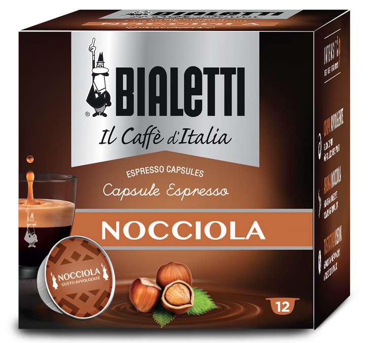 12 Mokespresso Café Noisette (Hazelnut) Capsules - BIALETTI
