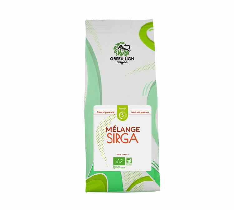 1 kg – Kawa ziarnista – Mieszanka Sirga Bio – GREEN LION COFFEE