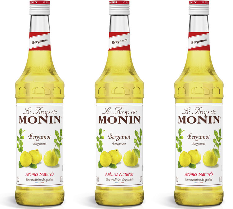Xarope de Bergamota para uso profissional, embalagem de 3 unidades de 70 cl – MONIN.