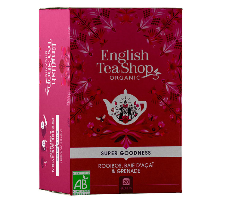 Rooibos biologico con açai e melograno - 20 bustine - ENGLISH TEA SHOP