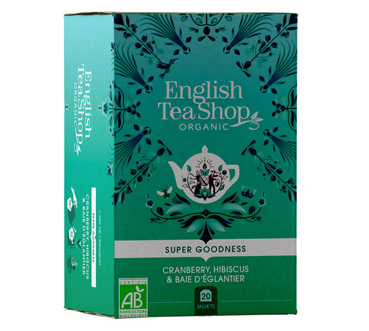 Bio-Kräutertee mit Cranberry, Hibiskus und Hagebutte – 20 Beutel – ENGLISH TEA SHOP