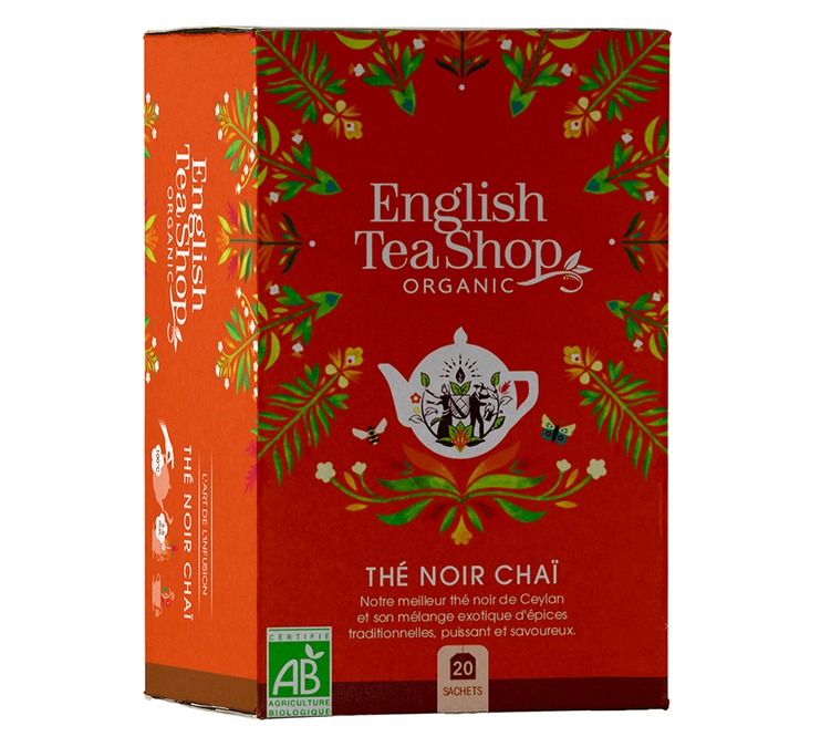 Juodoji arbata „Čai“, ekologiška – 20 pakelių – „ENGLISH TEA SHOP“