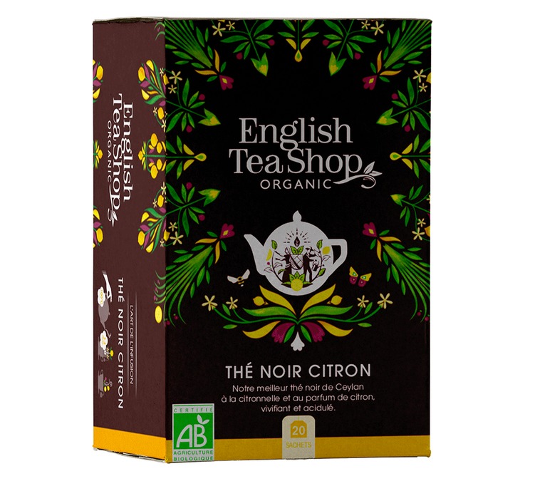 Té negro con limón ecológico - 20 bolsitas - ENGLISH TEA SHOP
