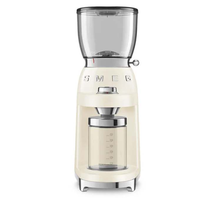 SMEG koffiemolen, kleur Crème, model CGF11CREU, jaren 50.
