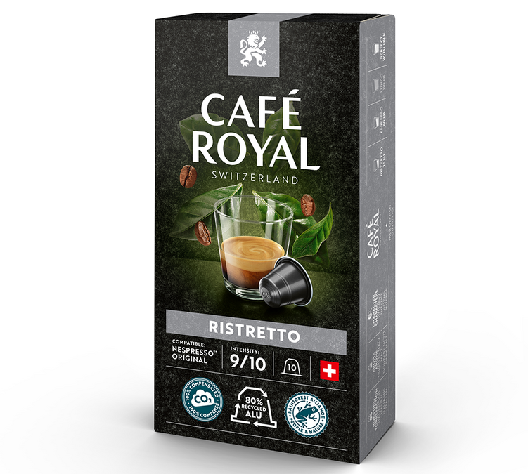 10 capsules compatibles Nespresso* Original Ristretto - CAFÉ ROYAL