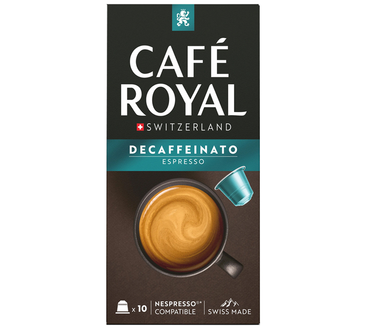 10 капсула, компатибилне са Nespresso* Original Espresso Decaffeinato - CAFÉ ROYAL