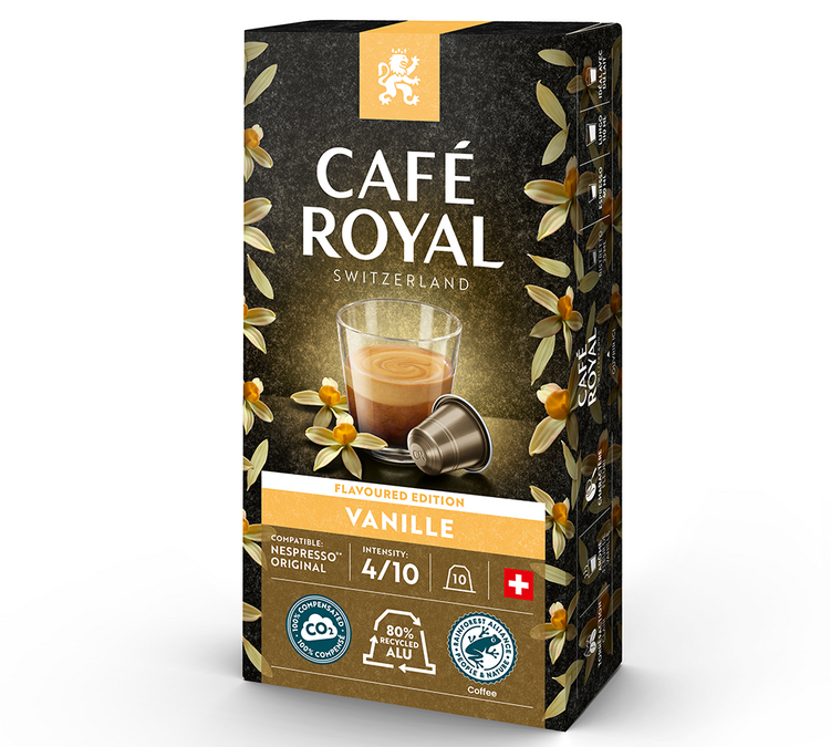 10 Nespresso*-kompatible Kapseln, Sorte Original Vanille – CAFÉ ROYAL