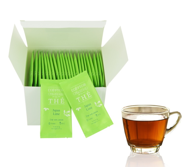 Boites Thé Vert Japan Lime - 50 sachets - COMPTOIR FRANÇAIS DU THÉ