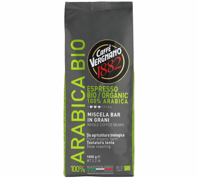 1 κιλό – Καφές σε κόκκους – Βιολογικός, 100% Arabica – CAFFÈ VERGNANO