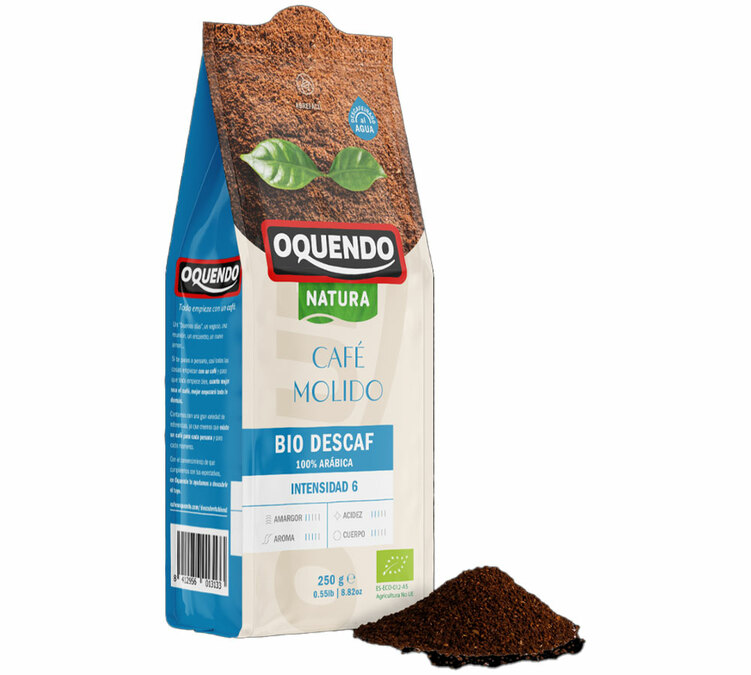 250 g - Café molido - Descafeinado ecológico 100% Arábica - OQUENDO
