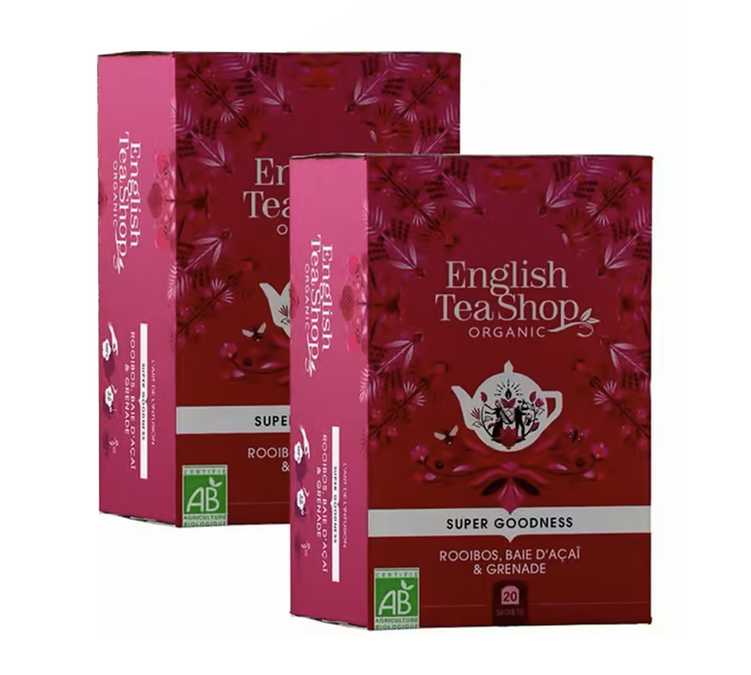 Rooibos-Açai-Granatapfel-Teebeutel, Bio – 2 x 20 Beutel – ENGLISH TEA SHOP